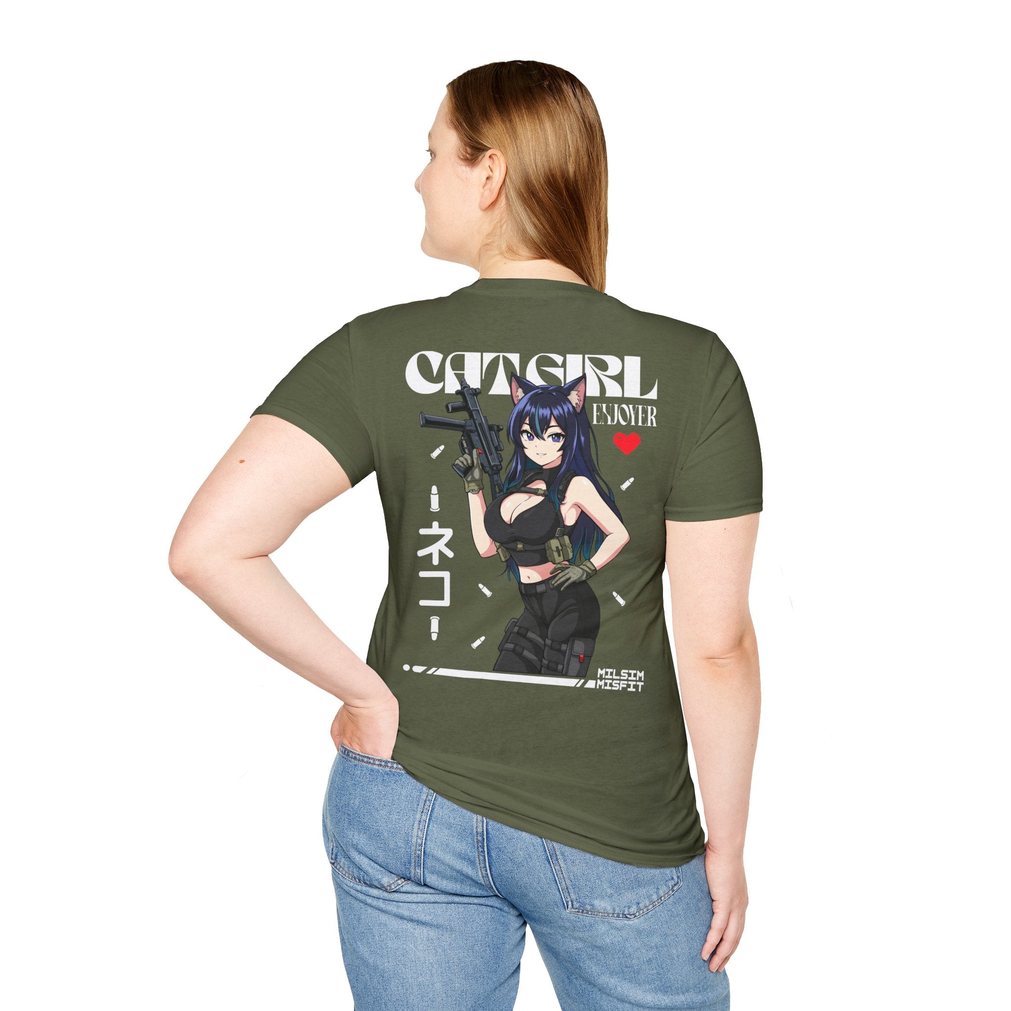 Catgirl Enjoyer |T-Shirt back print