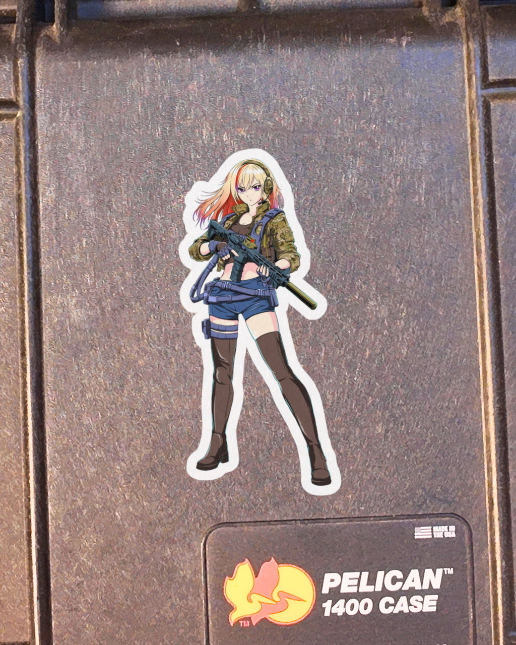 Akari - Tactical Anime Girl Sticker Clear